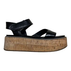 Franco Sarto Black Platform Sandals